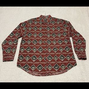 Vintage Woolrich Elk Hunting Button Flannel Men XL